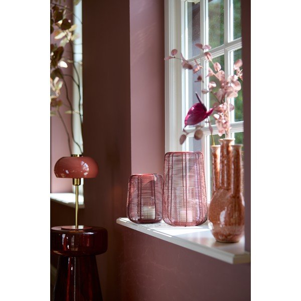 Stolna lampa u boji lososa s metalnim sjenilom (visina 34 cm) Surin – Light & Living-image-1