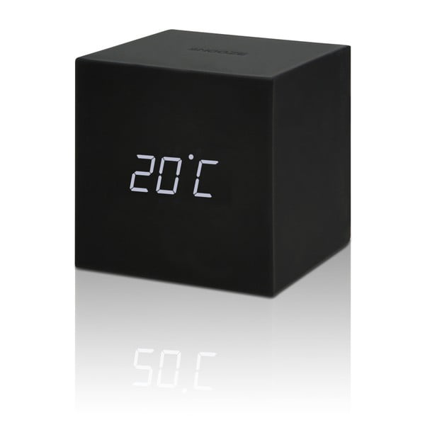 Crna LED budilica Gingko Gravitry Cube-image-2