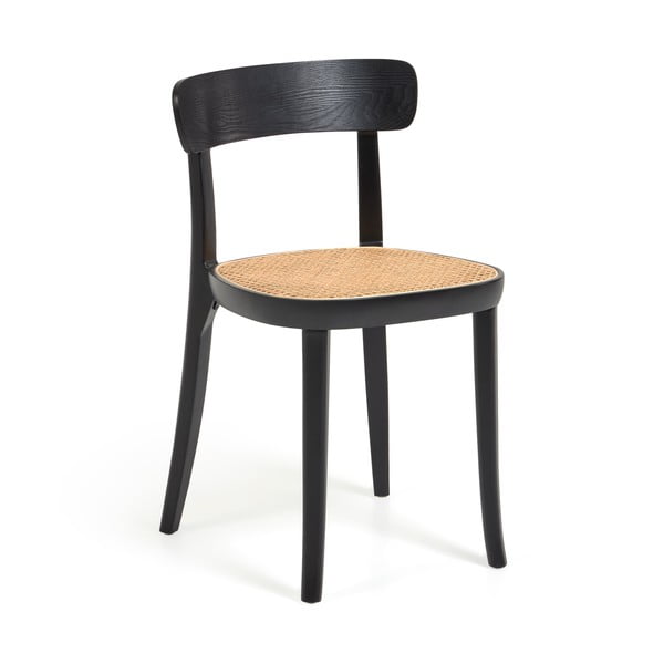 Crna blagovaonska stolica od bukovog drveta Kave Home Romane