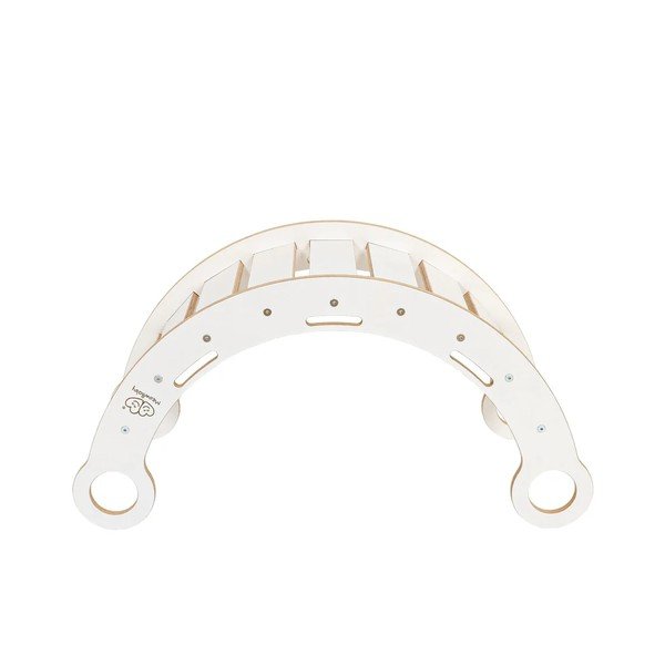 Bijela ljuljačka od masivnog bora 39x75x38 cm Montessori – Meowbaby-image-2