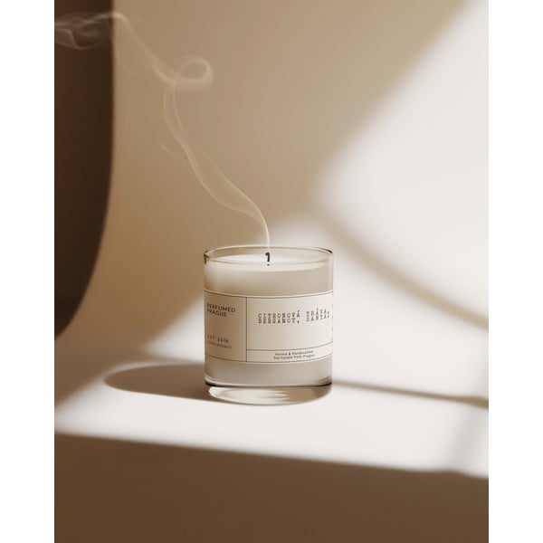 Mirisna svijeća od sojinog voska vrijeme gorenja 40 h #69 Lemongrass, Bergamot, Sandalwood – Perfumed Prague-image-2