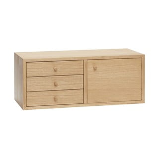 Viseći ormarić u dekoru hrasta u prirodnoj boji 50x20 cm Piccolo – Hübsch