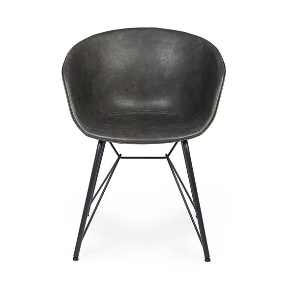 Tamno siva podstavljena blagovaonska stolica Warhol – Bizzotto-image-2