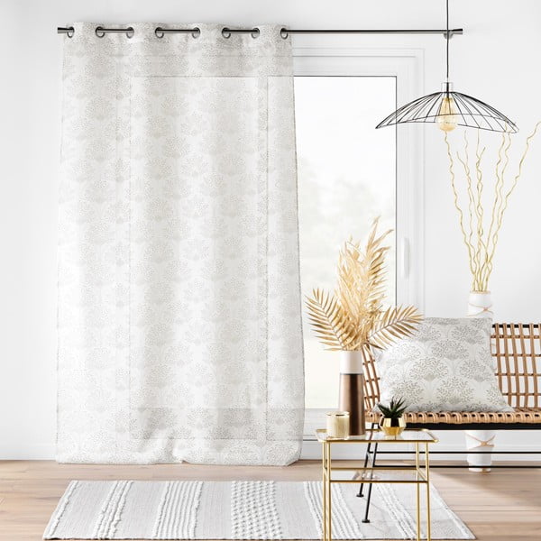 Bijela/bež prozirna zavjesa 140x280 cm Majestia – douceur d'intérieur-image-4