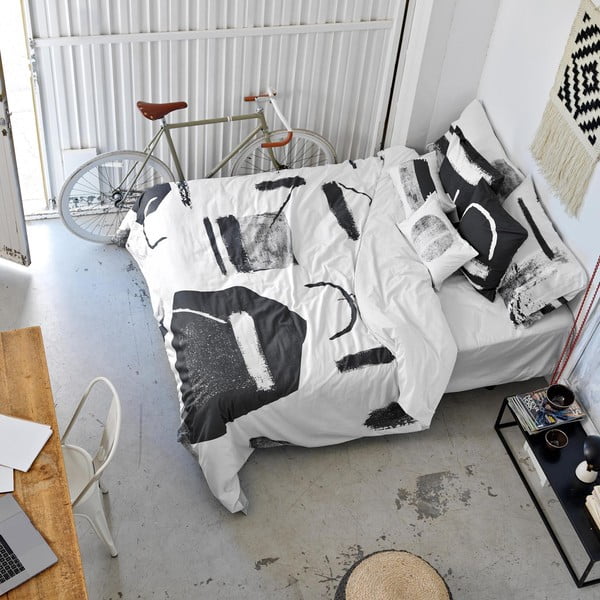 Pamučna navlaka za pokrivač Blanc Shapes, 200 x 200 cm-image-4