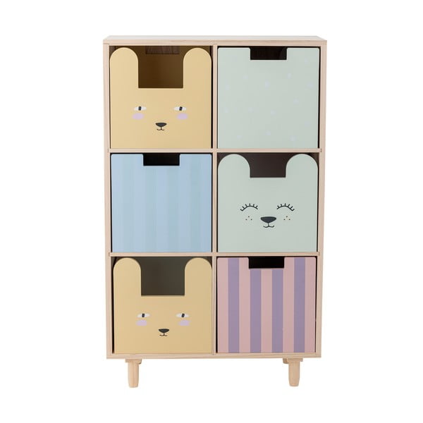 Niska dječja komoda od masivne paulovnije u prirodnoj boji 25,5x88,5 cm Calle – Bloomingville Mini-image-4