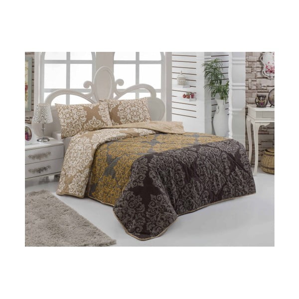 Lagani prekrivač na bračnom krevetu s jastučnicama Minervas, 200 x 220 cm