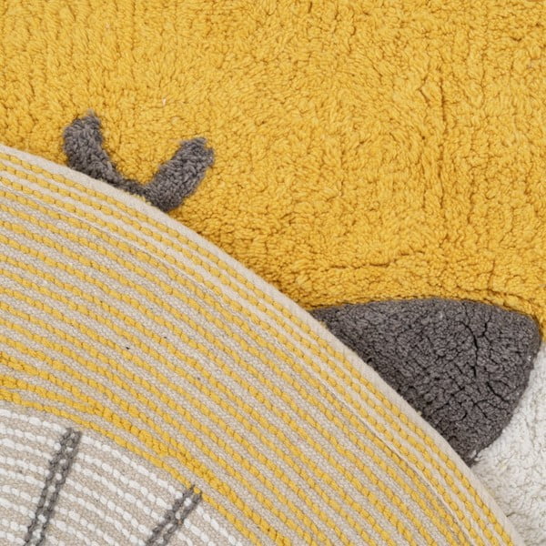Oker žuti pamučni dječji tepih ø 100 cm Lion – Ixia-image-4