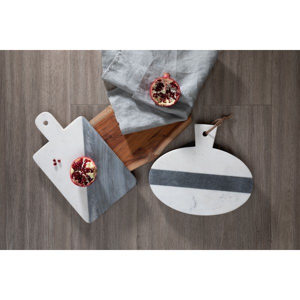 Bijelo-sivi mramorni podložak koji služi za rezanje premijer housewares paddle-image-1