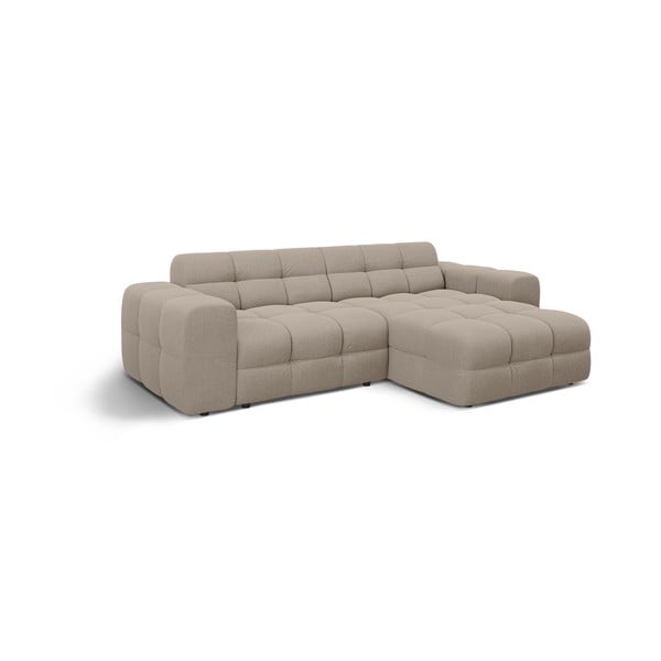 Smeđa kutna garnitura (s desnim kutom/s ležaljkom) Kendal – Micadoni -image-3