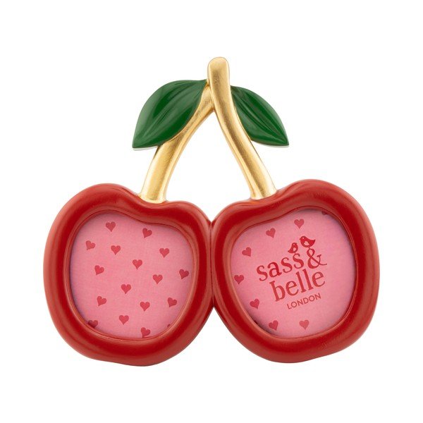 Crveni stojeći okvir od polyresina 17,5x15,5 cm Cherry – Sass & Belle