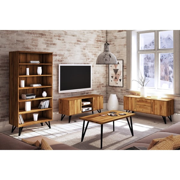 Hrastov ormar za knjige 91x185 cm Golo - The Beds-image-4