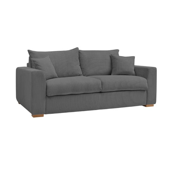 Siva sklopiva sofa od samta 225 cm Augustin – Bobochic Paris-image-3