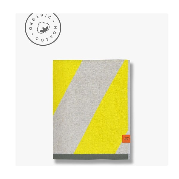 Žuti ručnik od organskog pamuka od frotira 70x133 cm Diagonal – Mette Ditmer Denmark-image-4