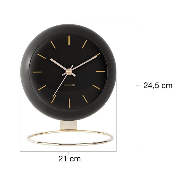 Stolni sat ø 21 cm Globe – Karlsson-image-3