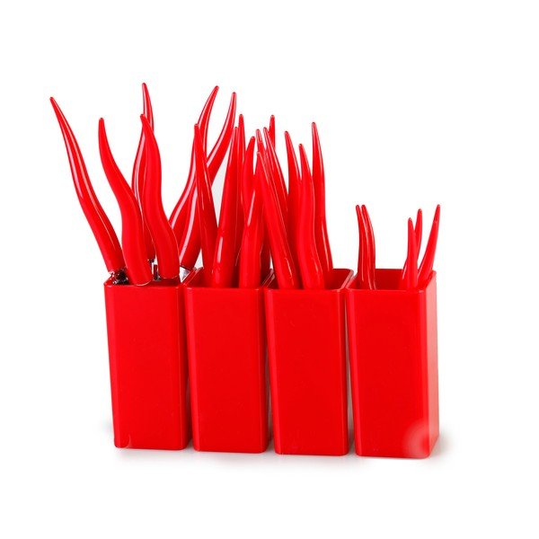 Set od 24 crvena pribora za jelo s Vialli Design Ama stalkom-image-1