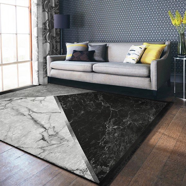 Bijelo-crni tepih 80x150 cm - Mila Home-image-2