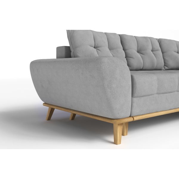 Svijetlo siva sklopiva kutna garnitura (s desnim kutom) Balitco – Ropez-image-4