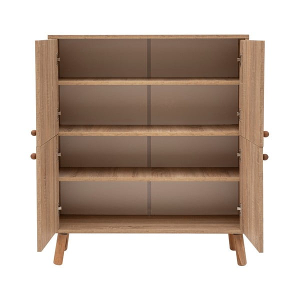 Ormarić u dekoru hrasta u prirodnoj boji 95x111 cm Multilux – Kalune Design-image-3