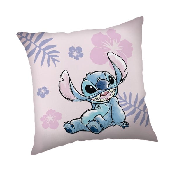 Dječji jastuk od flisa 40x40 cm Lilo a Stitch "Pink" – Jerry Fabrics