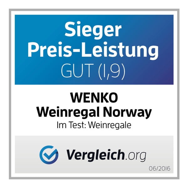 Stalak od orahovog drveta za 12 boca vina Wenko Norway-image-1