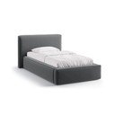 Sivi tapecirani krevet s prostorom za odlaganje s podnicom 90x200 cm Jodie – Micadoni 
