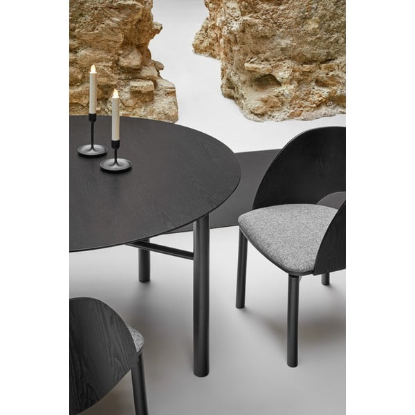 Crni okrugli blagovaonski stol Teulat Junco, ø 120 cm-image-2