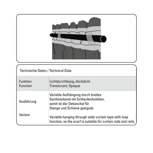 Siva/bež zavjesa od mješavine lana 140x245 cm List – Sehlbach-image-3