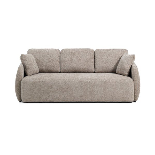 Smeđe-siva sklopiva sofa od šenila 218 cm Laira – Kave Home