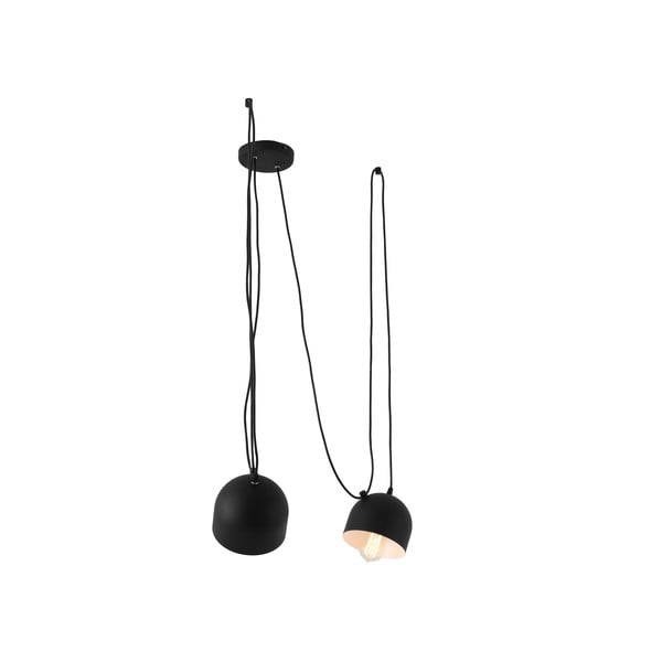 Crna viseća svjetiljka sa 2 žarulje CustomForm Popo