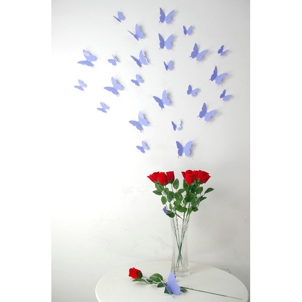 Set od 12 ljubičastih 3D naljepnica Ambiance Butterflies-image-4