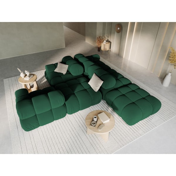 Zelena baršunasta sofa 282 cm Bellis – Micadoni Home-image-1