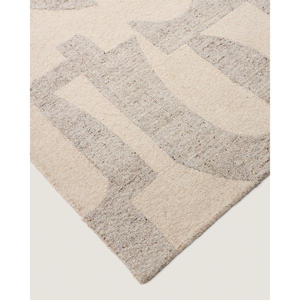 Sivi/bež ručno rađen vunen tepih 200x300 cm Norela – Kave Home-image-3