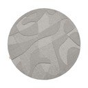 Sivi vunen okrugao tepih ø 120 cm Morphic Botanica – Agnella