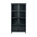 Crna vitrina od hrastovog drveta 95x195 cm Everett - Rowico