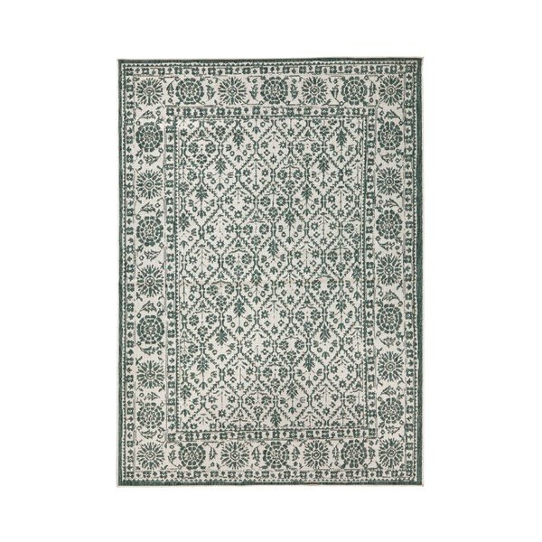 Dvostrani tepih sivo-zelenog uzorka Bougari Curacao, 200 x 290 cm