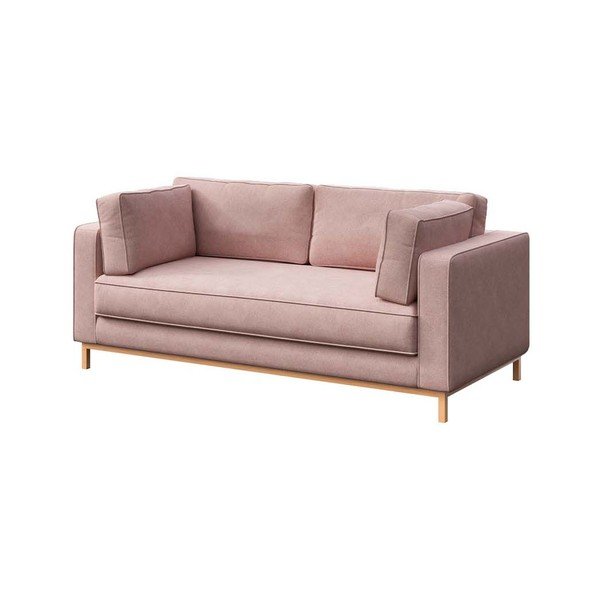 Svijetlo ružičasta baršunasti sofa 192 cm Celerio – Ame Yens-image-2