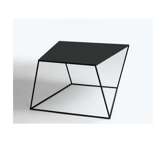 Crni stolić za kavu Custom Form Zak, 80 x 80 cm