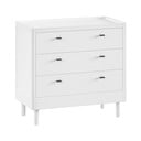 Bijela dječja komoda od masivne bukve 100x95x55 cm Forrest – Vipack