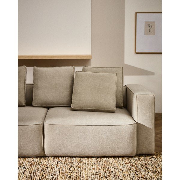 Bež sklopiva sofa od šenila 236 cm Marela – Kave Home-image-1