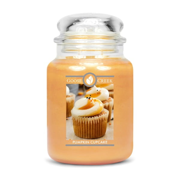 Mirisna svijeća u staklenoj posudi Goose Creek Pumpkin Cupcake, 150 sati gorenja