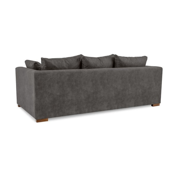 Antracitno siva sofa od imitacije kože 225 cm Hamburg – Scandic-image-3