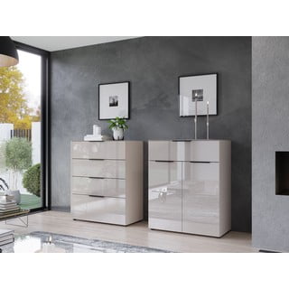 Krem visoka komoda 83x102 cm Oakland – Germania