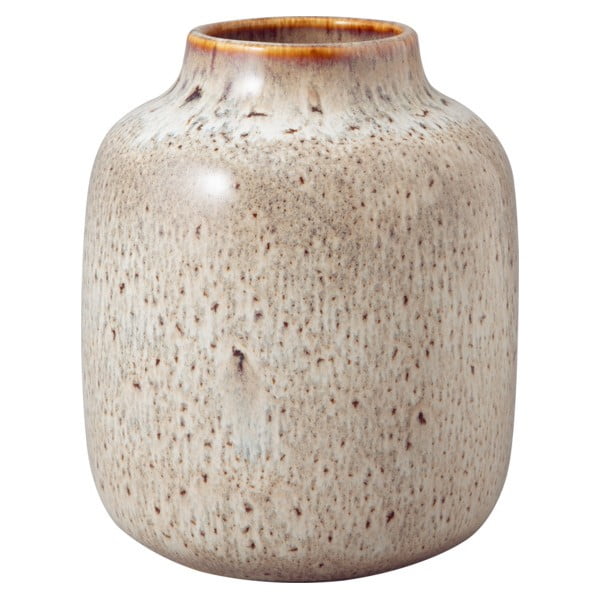 Sivo-bež vaza od kamenine Villeroy & Boch Like Lave, visina 15 cm