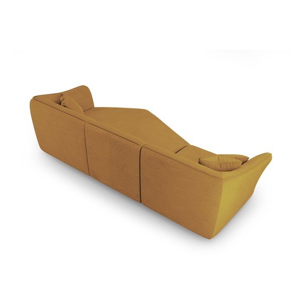 Senf žuta kutna garnitura od bouclé tkanine Tokyo – Cosmopolitan Design-image-3