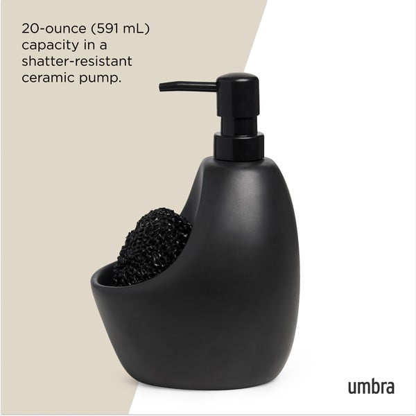 Crni keramički dozator sapuna 590 ml Joey – Umbra-image-3