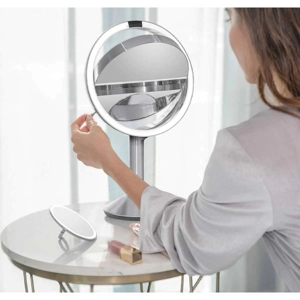 Kozmetičko ogledalo s osvjetljenjem/povećavajuće (5x) ø 20 cm Sensor Trio – simplehuman-image-1