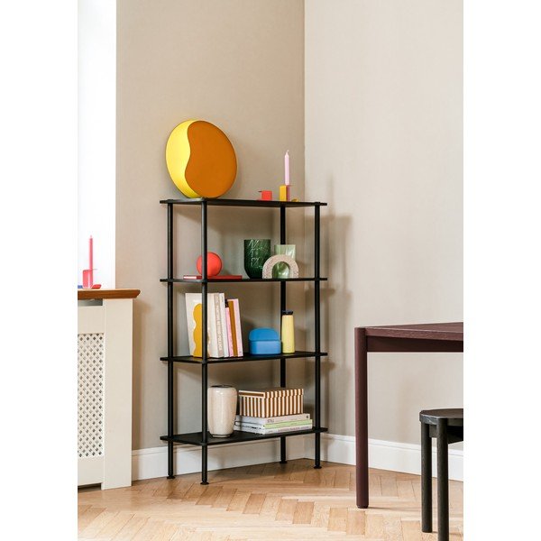 Crni regal u dekoru hrasta 80x127x35 cm Teidi – noo.ma-image-2