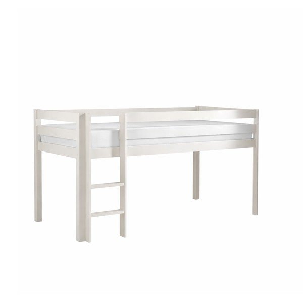 Bijeli povišeni dječji krevet od borovine 90x200 cm PINO - Vipack