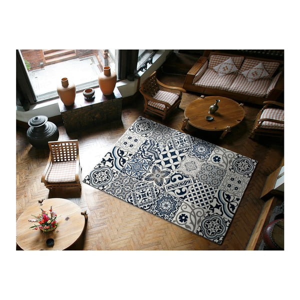 Indigo plavi tepih Universal Azul Mecho, 140 x 200 cm-image-1